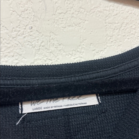 Free People Women's Black and Gray Long Sleeve Top size L - Picture 5 of 5